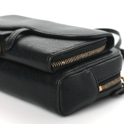 Christian Dior Goatskin Double Saddle Pouch Black 8 of 8