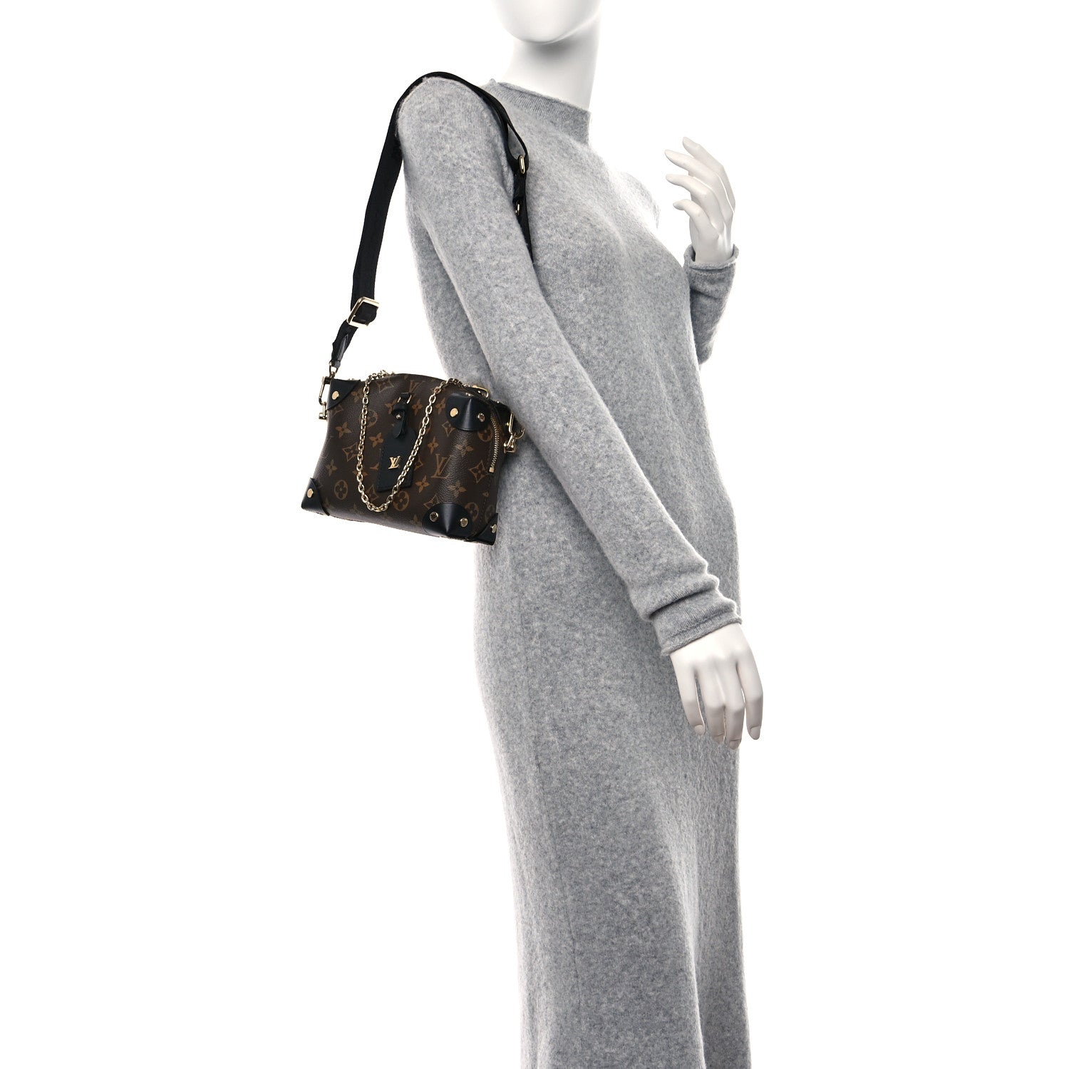 Louis Vuitton Monogram Petite Malle Souple Black 2 of 8