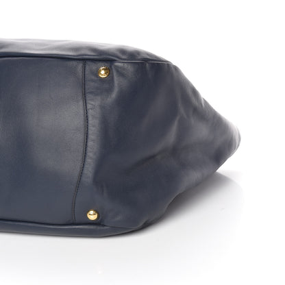 Prada Soft Calf Chain Tote Baltico 9 of 12