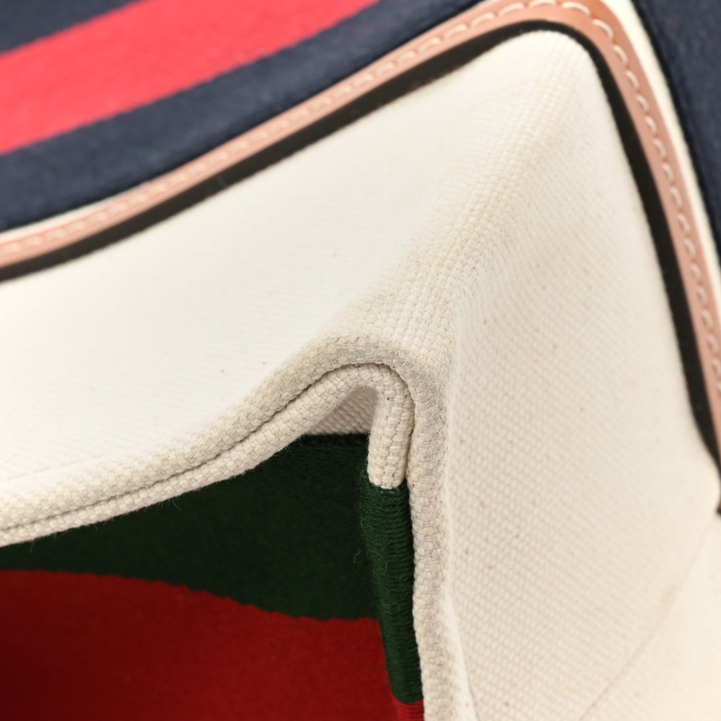 Canvas Calfskin Web Small Interlocking G Tote Bag Red Blue