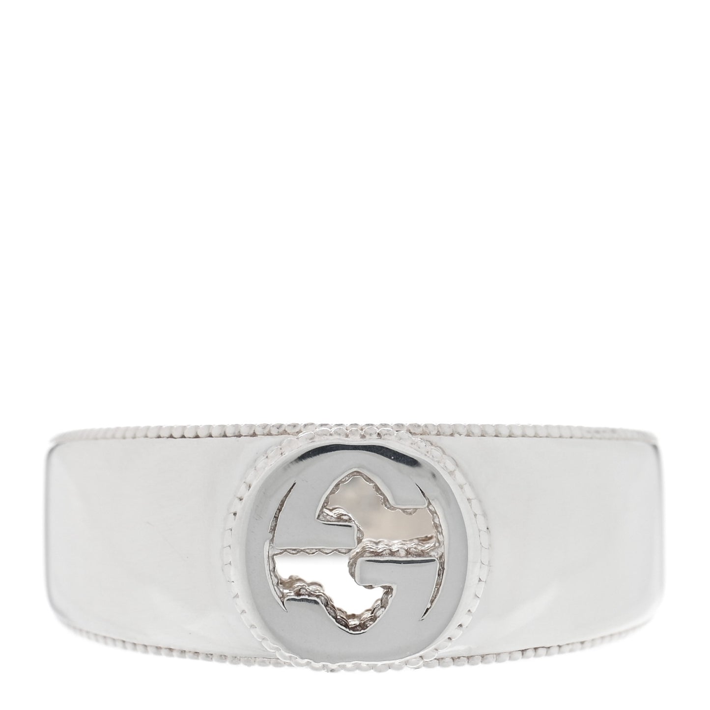 Sterling Silver Interlocking G Ring 56 7.5