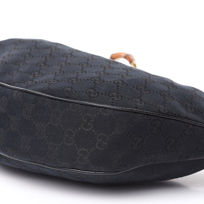 Gucci Monogram Bamboo Ring Hobo Black 9 of 11