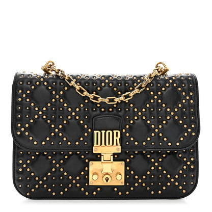 Christian Dior Lambskin Cannage Studded Large Dioraddict Flap Bag Black 1 of 11