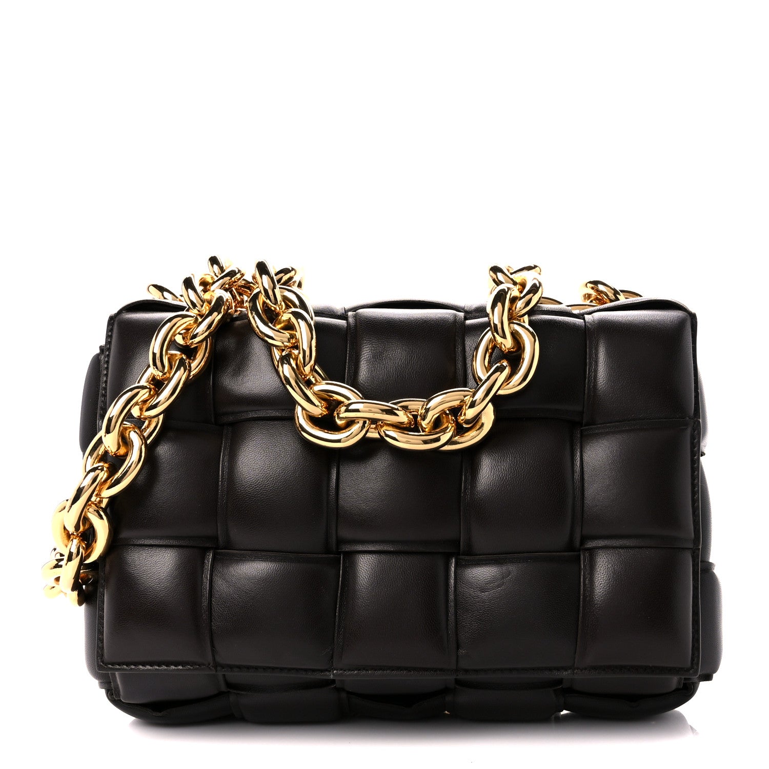 Bottega Veneta Lambskin Maxi Intreccio Padded Chain Cassette Crossbody Bag Fondant 1 of 12