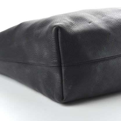 Prada Vitello Daino Etiquette Shopping Bag Black 6 of 12