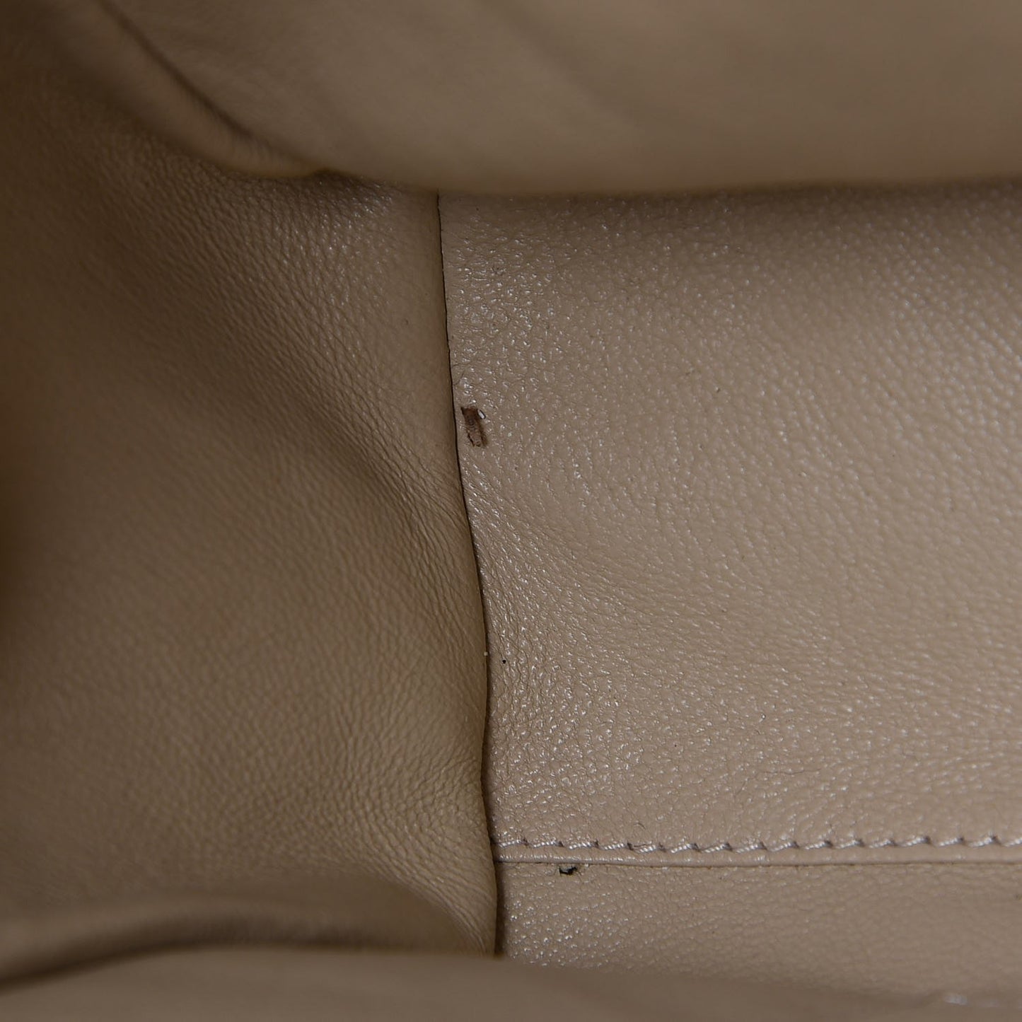 Lambskin Quilted Bekko Resin Shopper Tote Beige