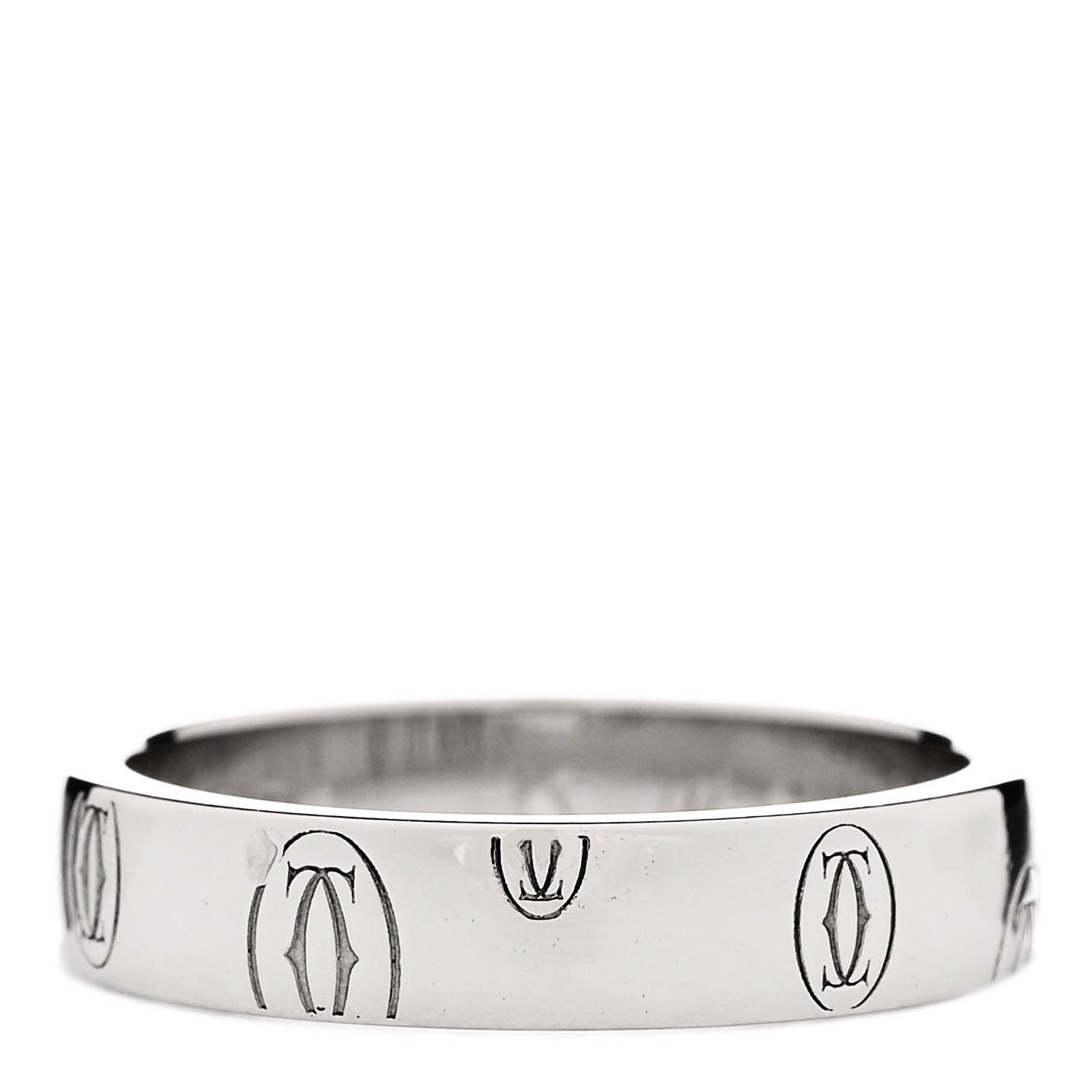 Cartier Platinum 4mm Happy Birthday Band Ring 50 5.25 3 of 6