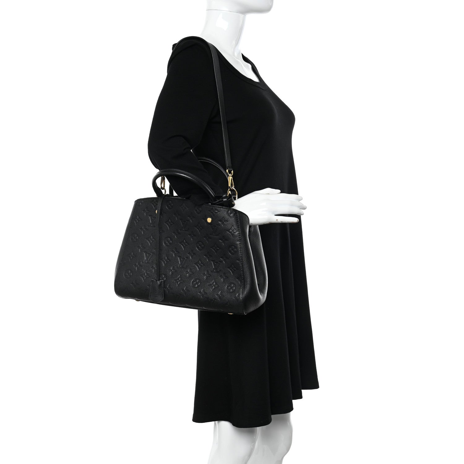 Louis Vuitton Empreinte Montaigne MM Black 2 of 11