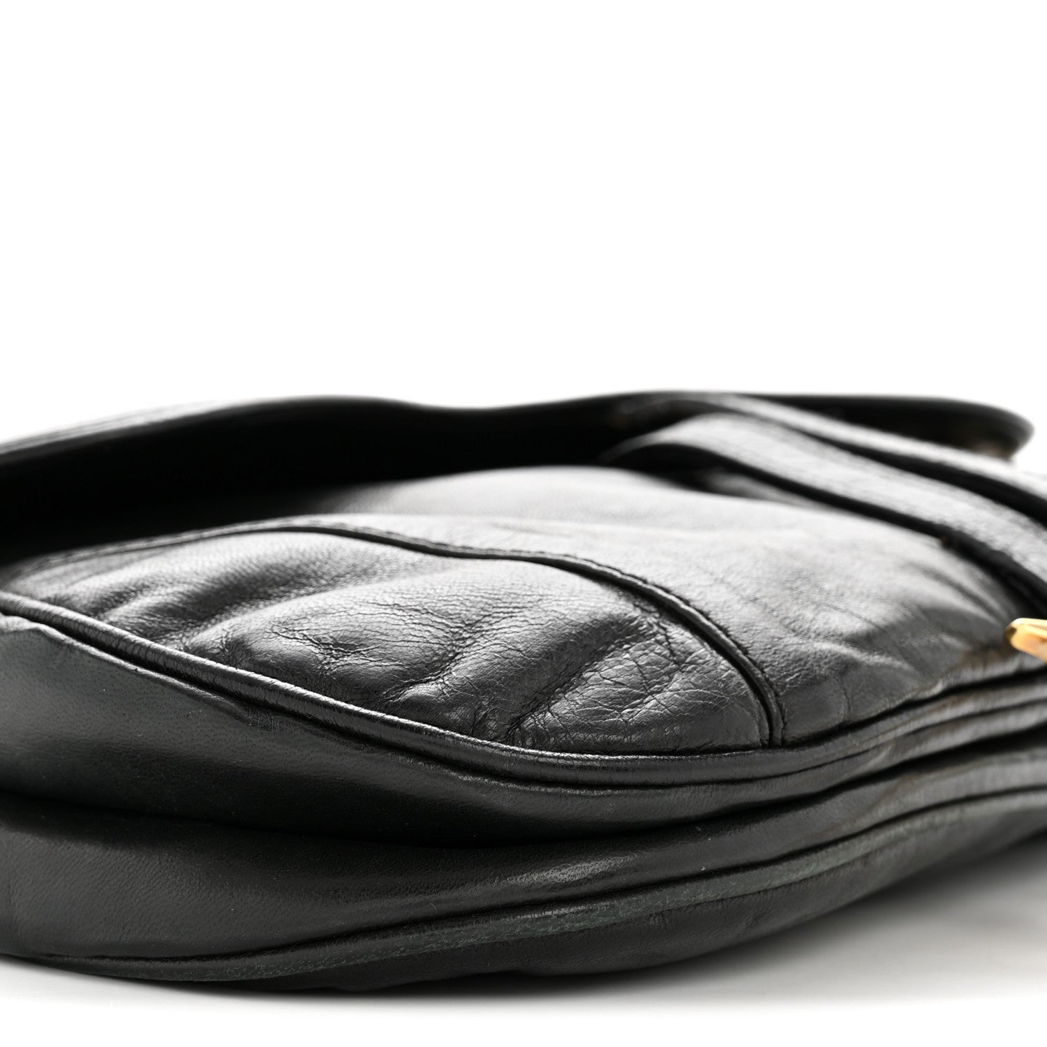Christian Dior Calfskin Saddle Bag Black 9 of 14