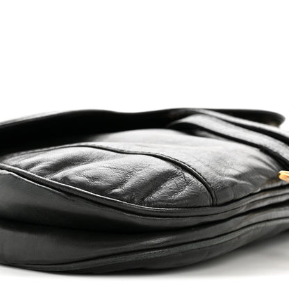 Christian Dior Calfskin Saddle Bag Black 9 of 14