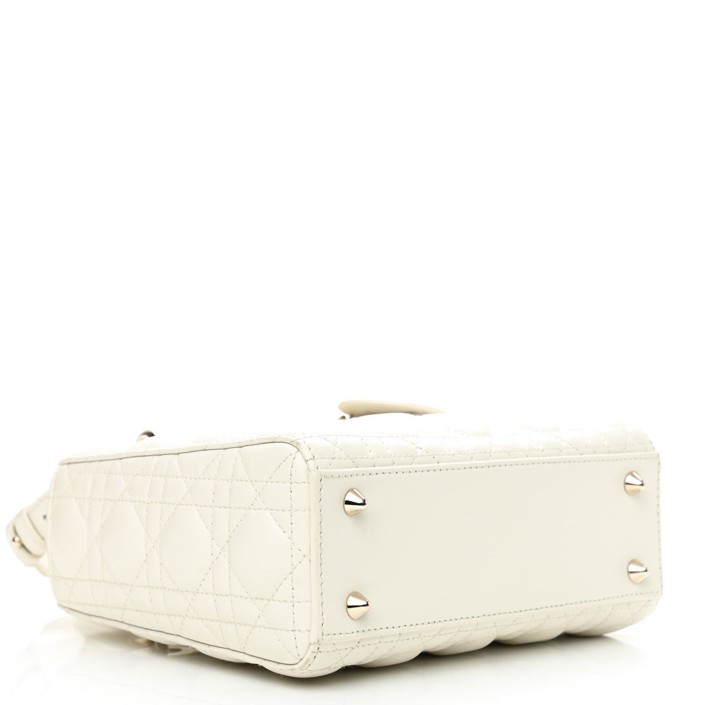 Lambskin Cannage Small My ABCDior Lady Dior White