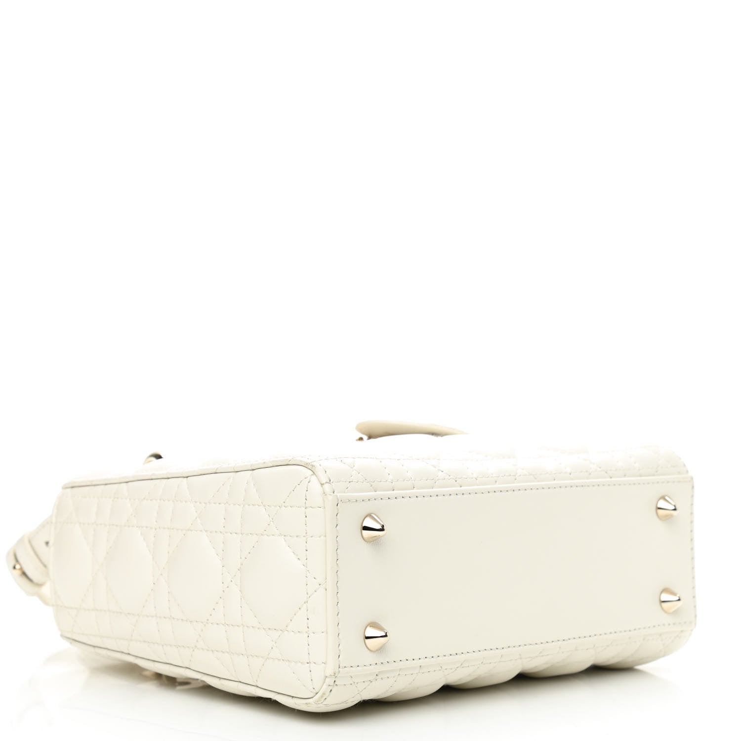 Christian Dior Lambskin Cannage Small My ABCDior Lady Dior White 4 of 8