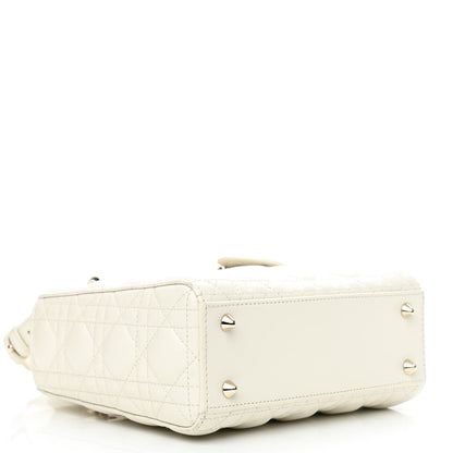 Christian Dior Lambskin Cannage Small My ABCDior Lady Dior White 4 of 8