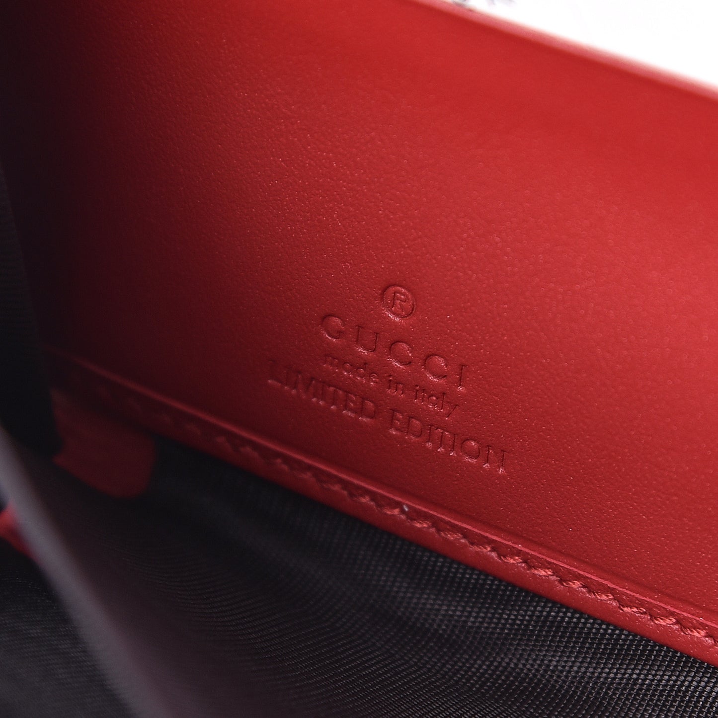 GG Supreme Monogram Bosco Patch Zip Around Wallet Beige Malva Hibiscus Red