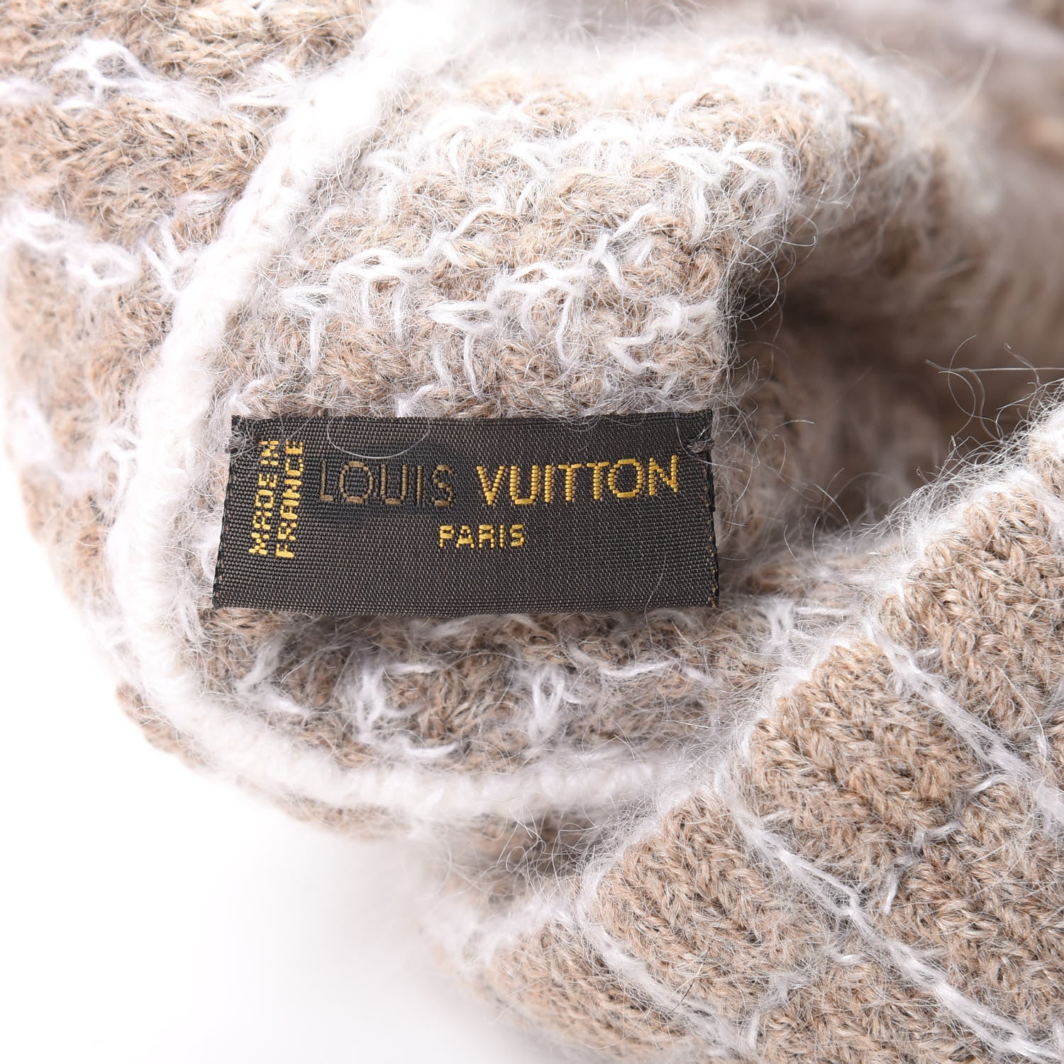 Louis Vuitton Wool Safety Pin Beanie Beige 5 of 6