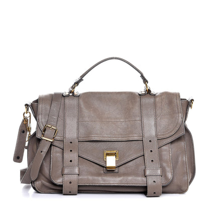 Proenza Schouler Lambskin Medium PS1 Satchel Smoke 1 of 8