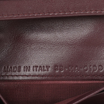 Christian Dior Oblique Saddle Lotus Wallet Burgundy 7 of 8