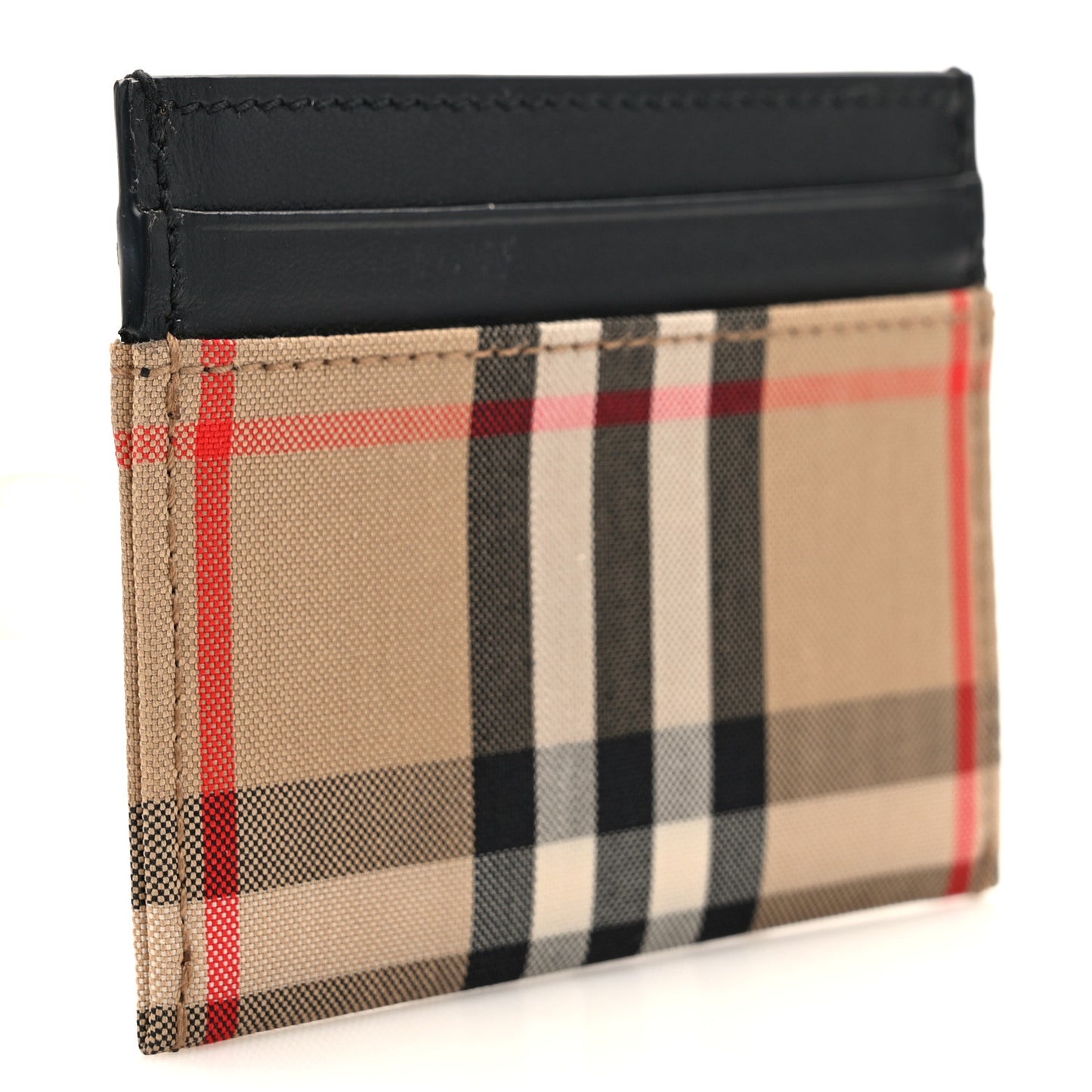 Vintage Check Calfskin Card Case Archive Beige Black