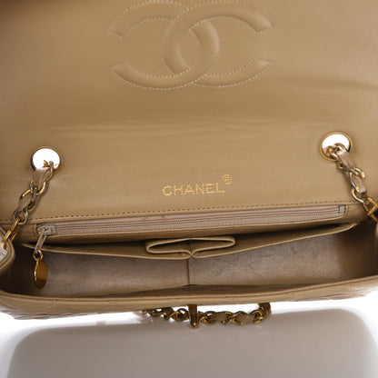 Chanel Lambskin Quilted Small Single Flap Beige 6 of 15