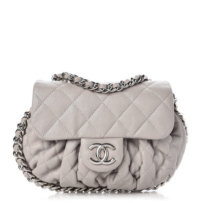 Chanel Washed Lambskin Quilted Mini Chain Around Messenger Grey 1 of 7