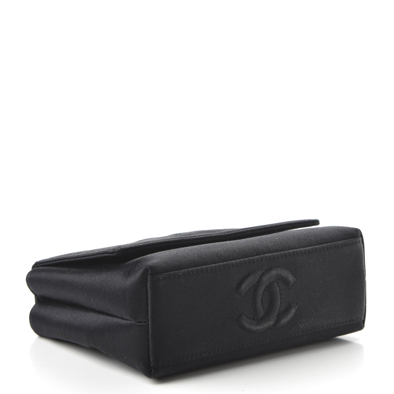 Chanel Satin Camellia Flap Black 5 of 12
