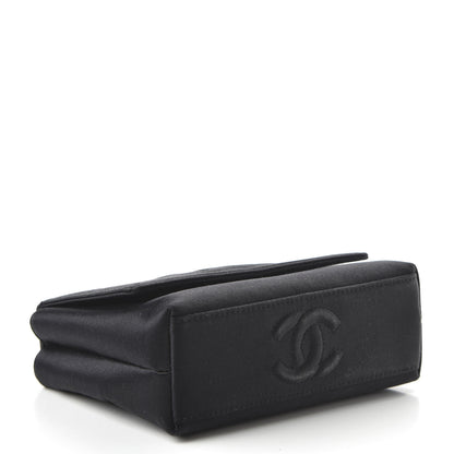 Chanel Satin Camellia Flap Black 5 of 12