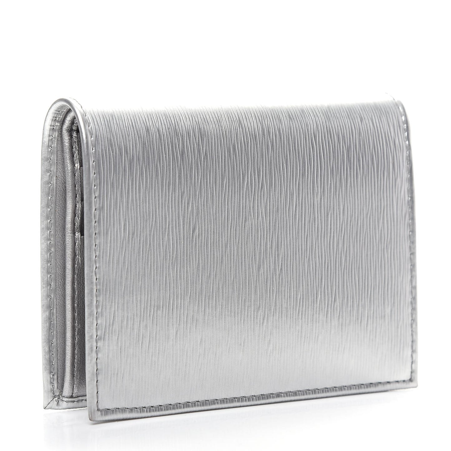 Metallic Vitello Move Bi-Fold Wallet Cromo