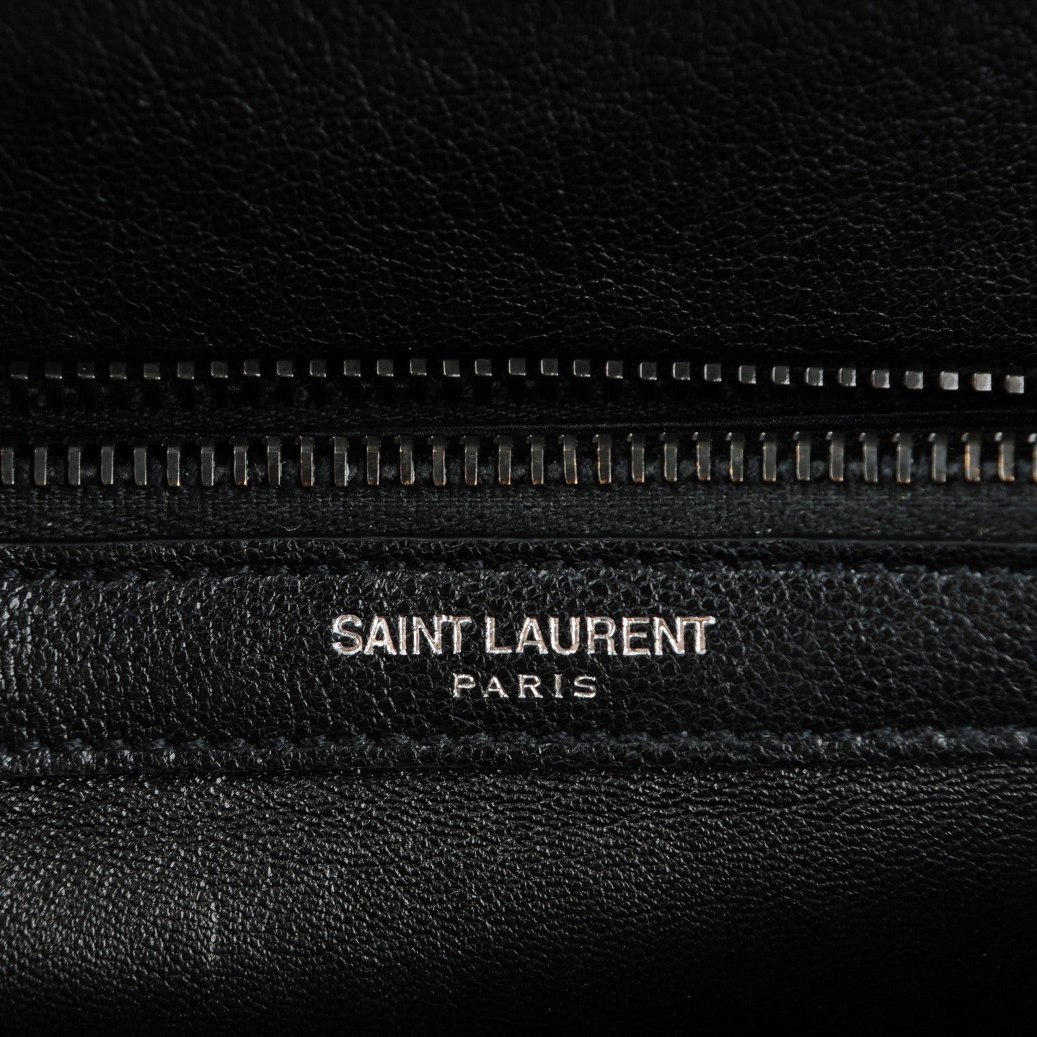 Saint Laurent Sheepskin Matelasse Chevron Monogram Medium College Bag Black 6 of 9
