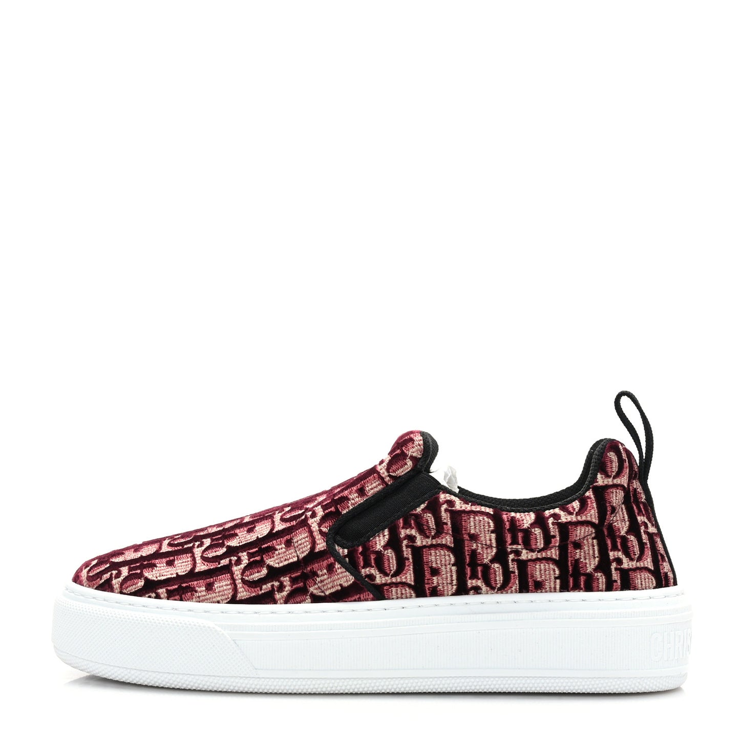 Velvet Oblique Womens Solar Slip On Sneakers 36.5 Scarlet