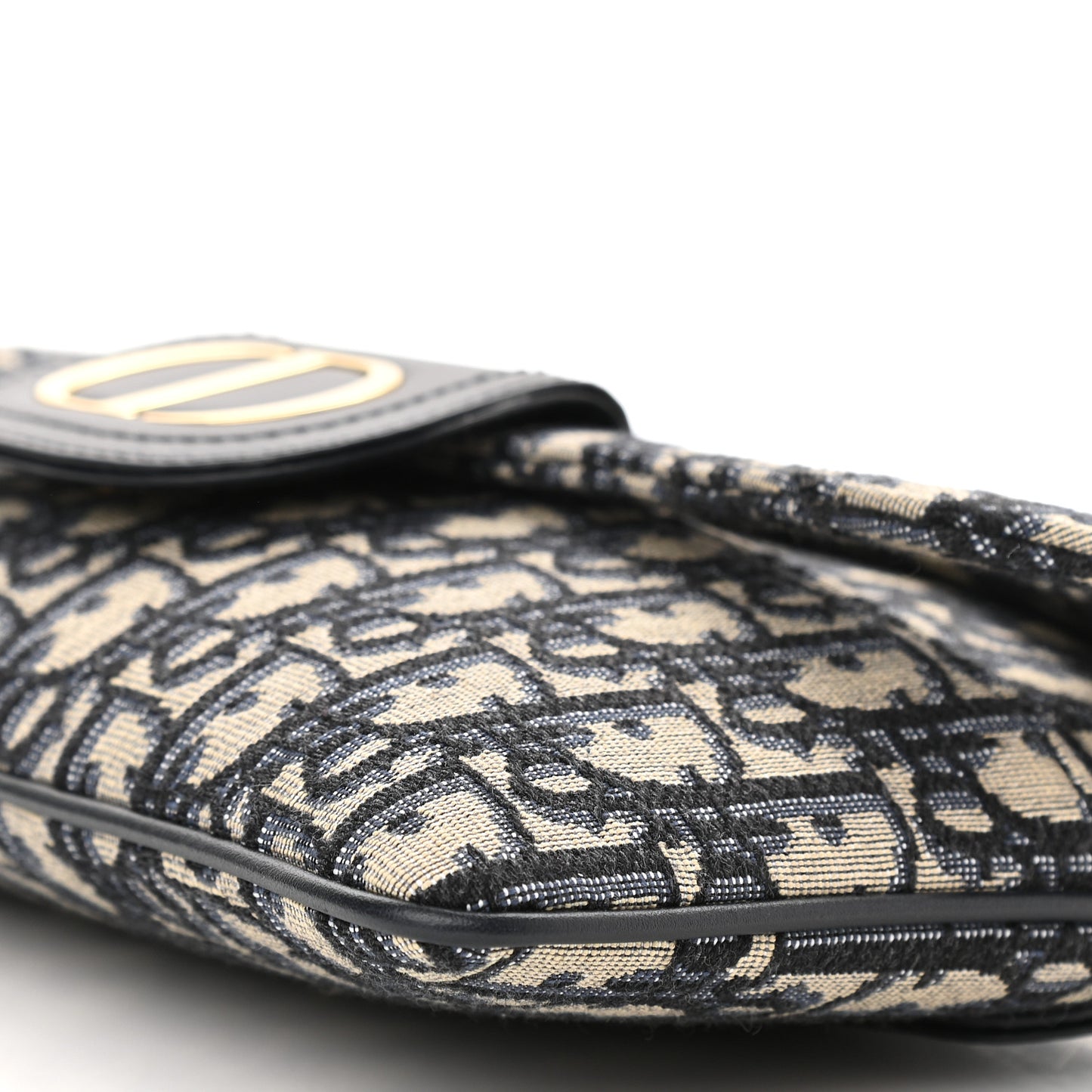 Oblique Medium Diordouble Chain Bag Blue