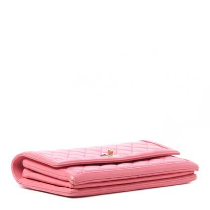Chanel Lambskin Quilted 3 Pocket Flap Pink 4 of 10