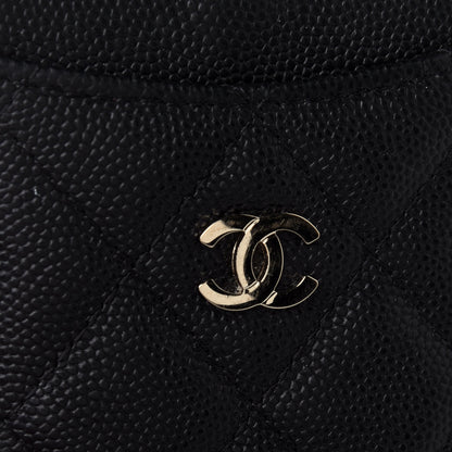 Chanel Caviar Quilted Card Holder On Chain Black 4 of 4