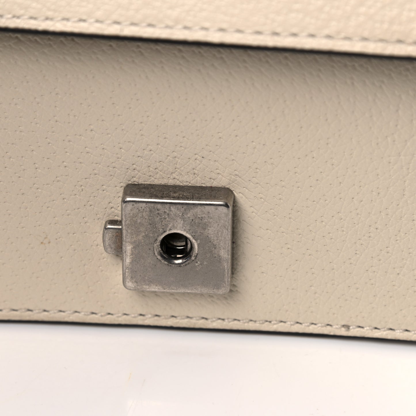 Textured Calfskin Crystal Mini Dionysus Shoulder Bag Mystic White