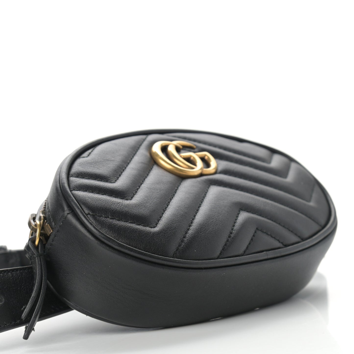 Calfskin Matelasse GG Marmont Belt Bag 75 30 Black