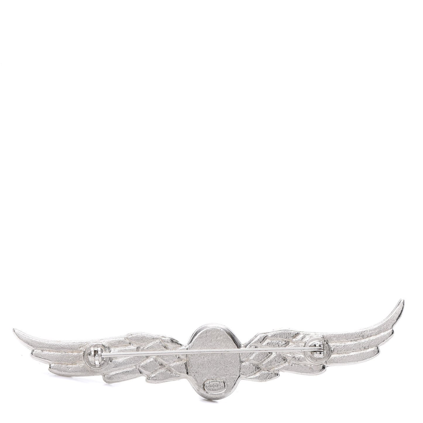 Crystal Wings Brooch Silver