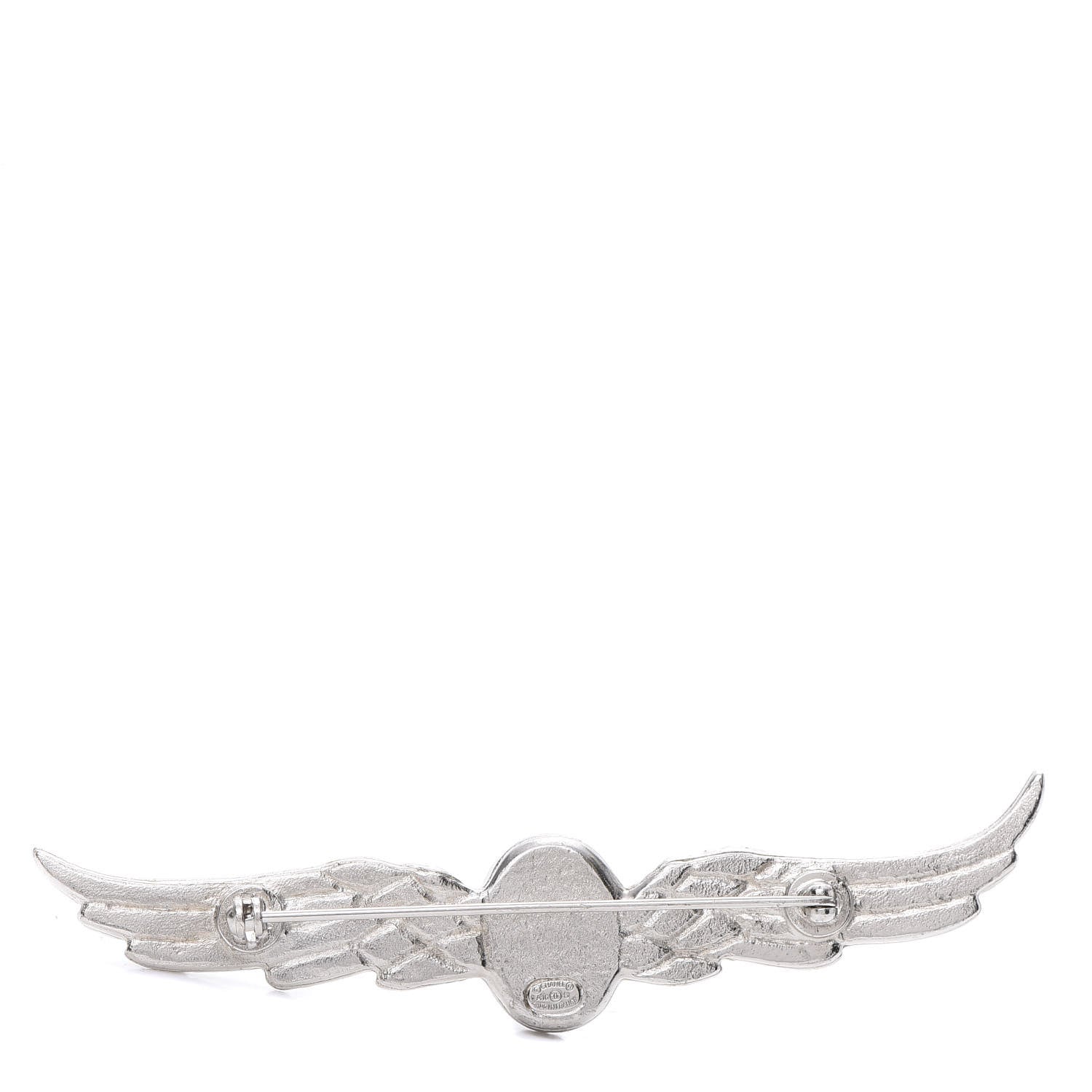 Chanel Crystal Wings Brooch Silver 3 of 5