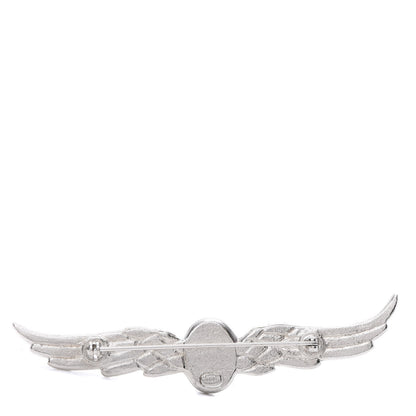 Chanel Crystal Wings Brooch Silver 3 of 5