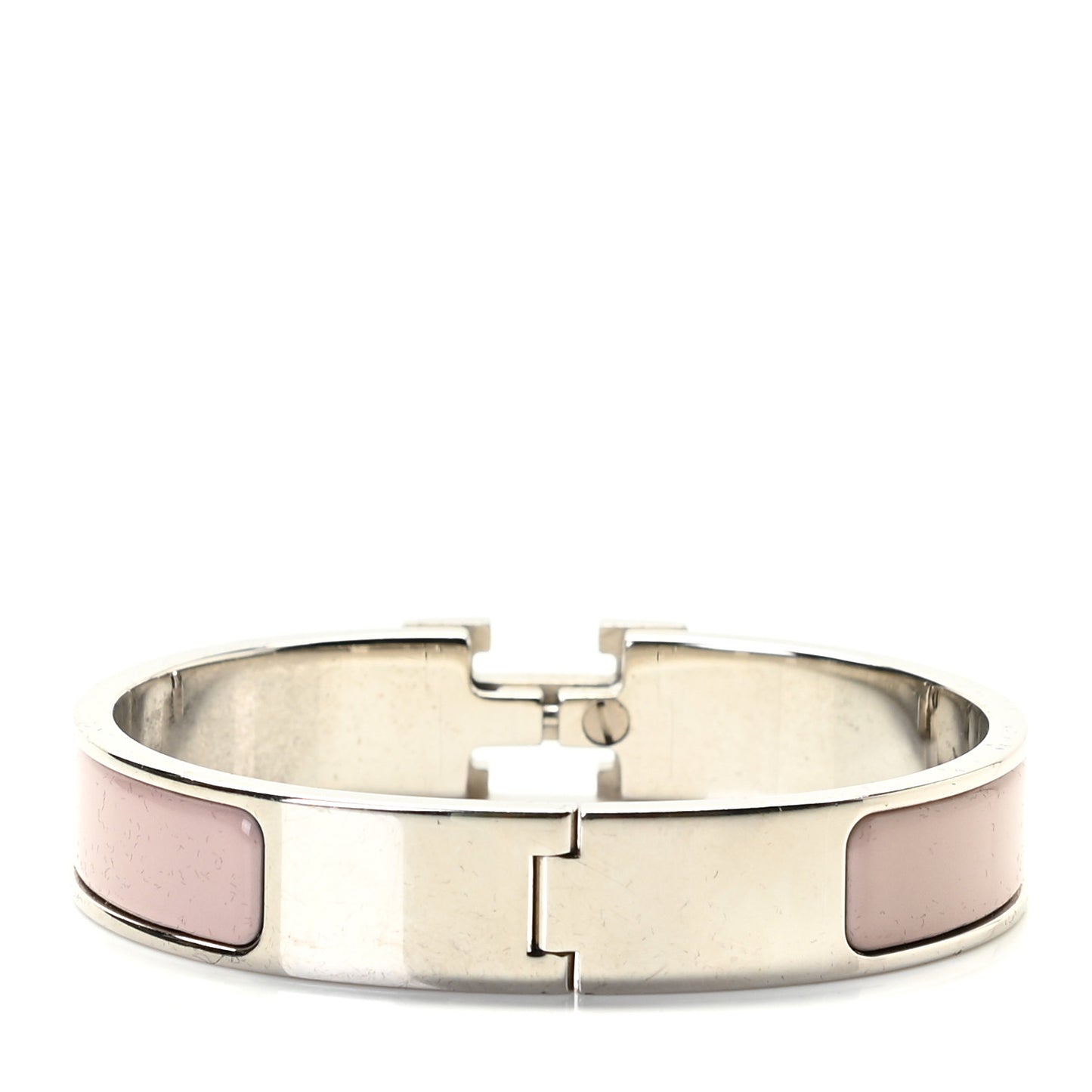 Enamel Narrow Clic Clac H Bracelet PM Rose Candeur