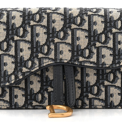 Christian Dior Oblique Saddle Belt Bag Blue 8 of 10