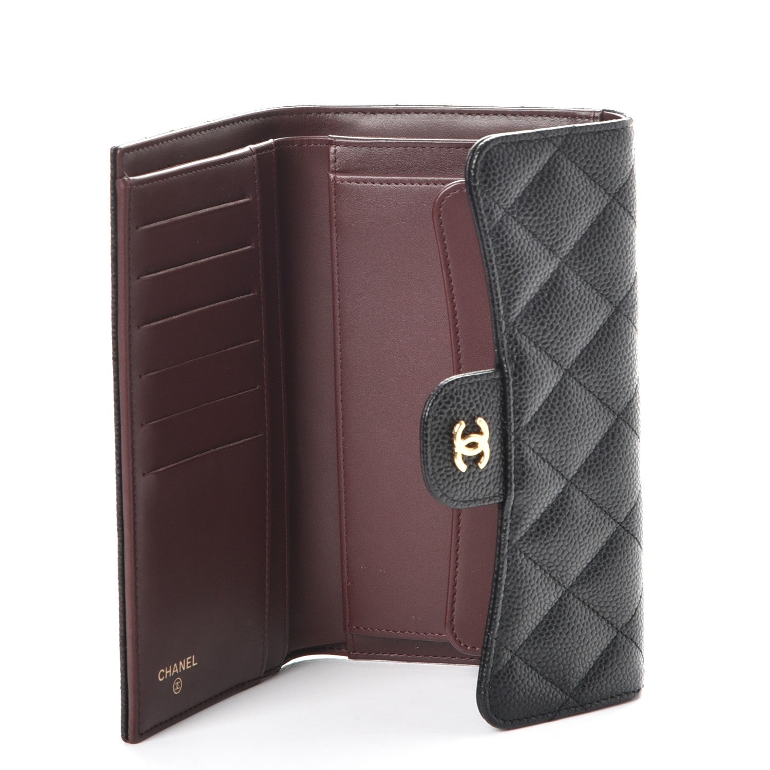 Chanel Caviar Quilted Large Flap Wallet Black 4 of 8