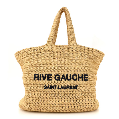 Saint Laurent Raffia Rive Gauche Tote Natural 1 of 12