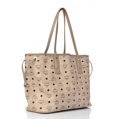 MCM Visetos Medium Liz Reversible Shopper Tote Beige 5 of 29