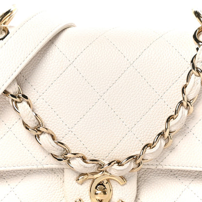 Chanel Caviar Quilted Small City Walk Flap White 8 of 10