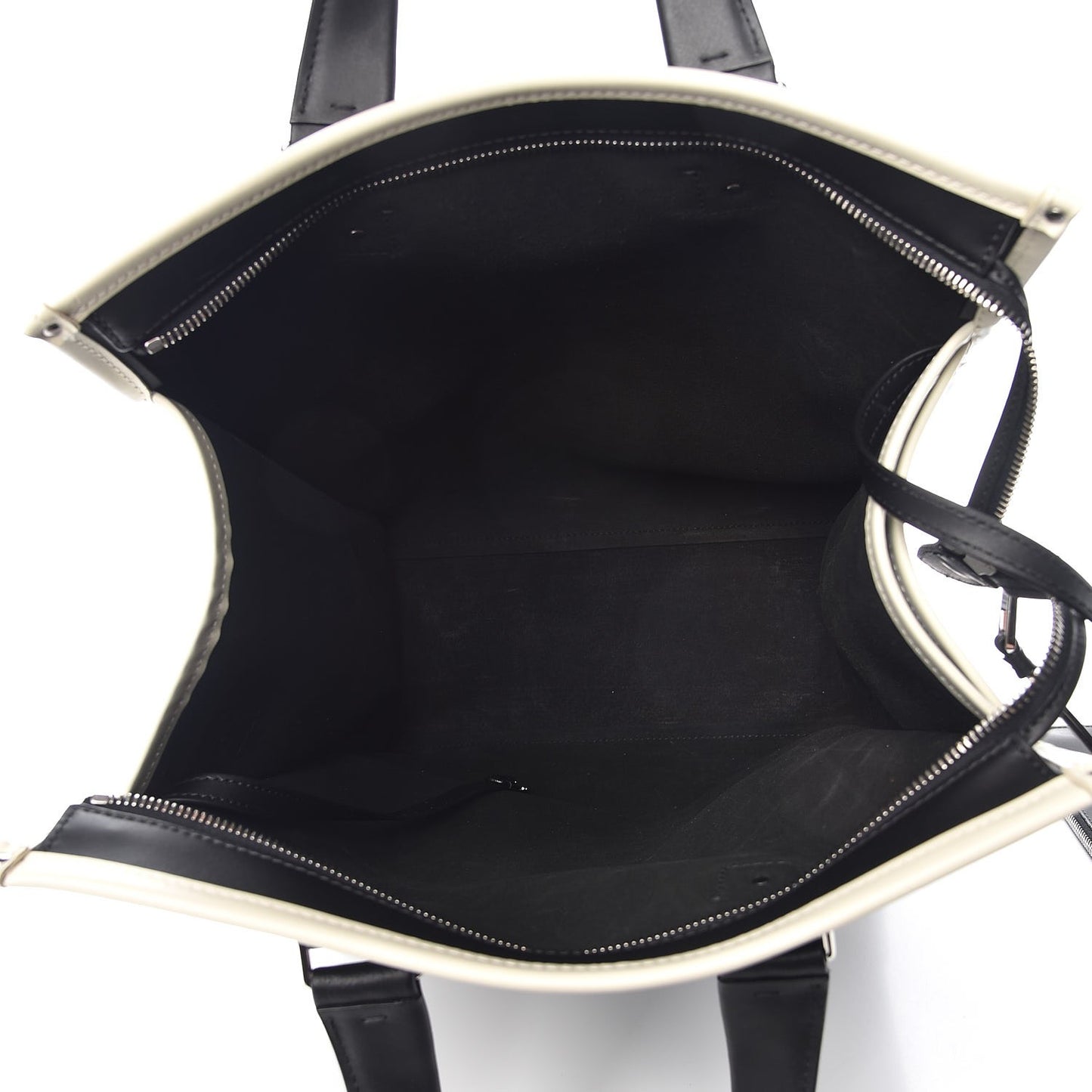 Mens Calfskin Striped Tote Black