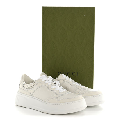 Gucci Calfskin GG Tennis Embossed Perforated Womens Platform 55mm Sneakers 37 Great White 11 of 11
