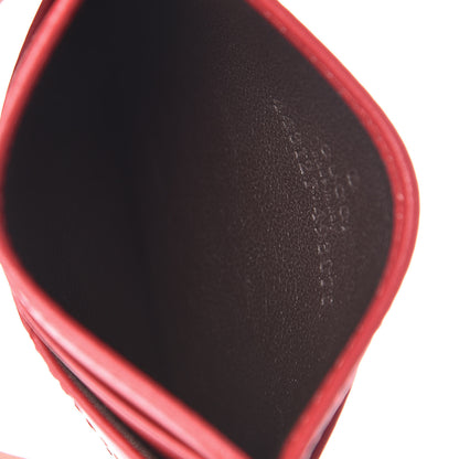 Gucci Calfskin Matelasse GG Marmont Card Holder Hibiscus Red 5 of 6