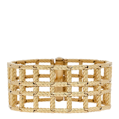 David Yurman 18K Yellow Gold Woven Link Bracelet 1 of 3