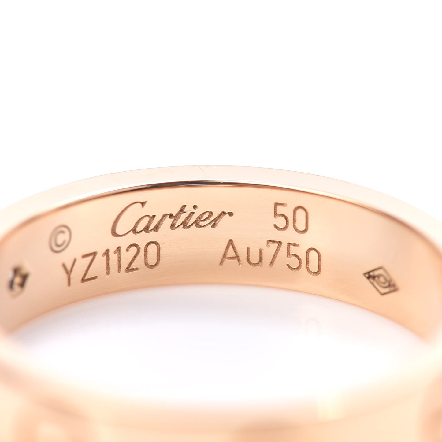 18K Yellow Gold Diamond 4mm LOVE Wedding Band Ring 50 5.25
