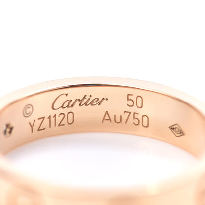 Cartier 18K Yellow Gold Diamond 4mm LOVE Wedding Band Ring 50 5.25 4 of 5