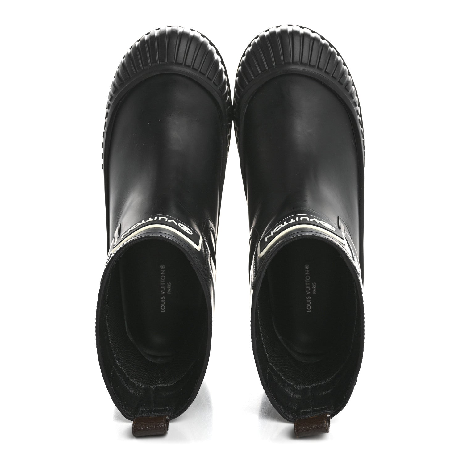 Louis Vuitton Calfskin Polar Flat Ankle Boots 38 Black 2 of 9